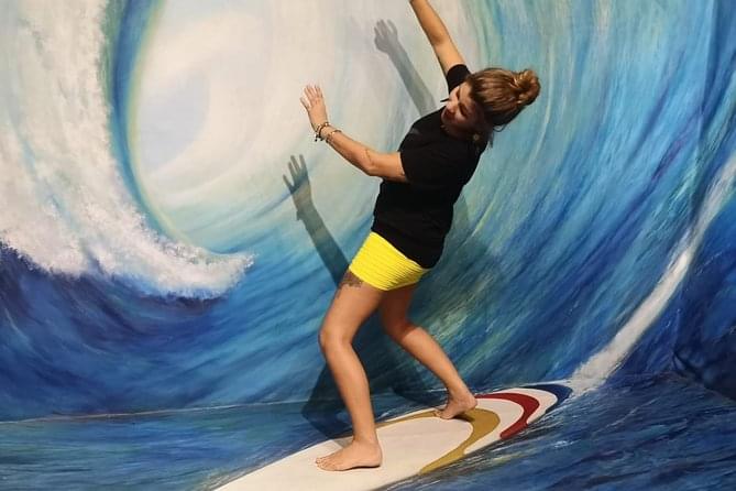 Play with perspective and depth while posing with the 3D paintings