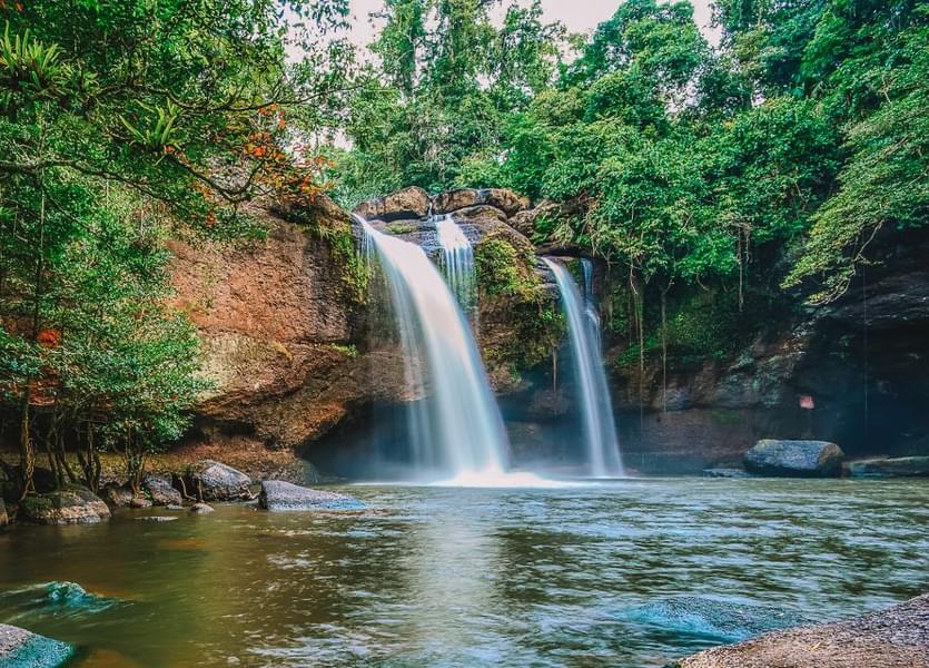 Enjoy watching the mesmerizing Haew Suwat Waterfall 