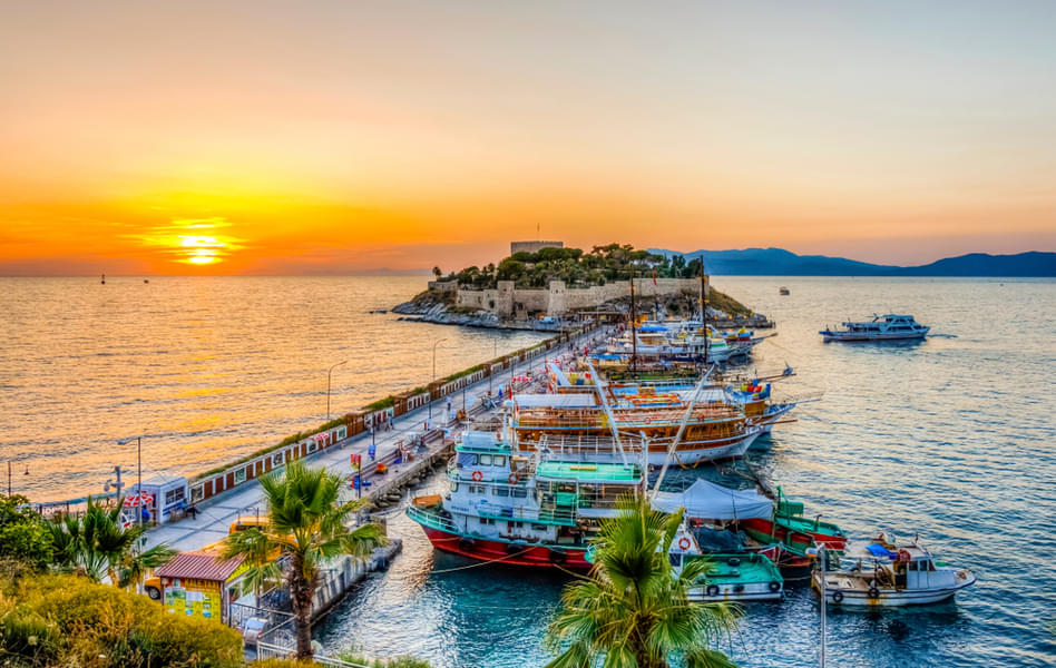 Catch a glimpse of the magical sunset at Kusadasi