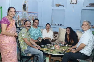 Indulge in a delectable, home-cooked vegetarian meal 