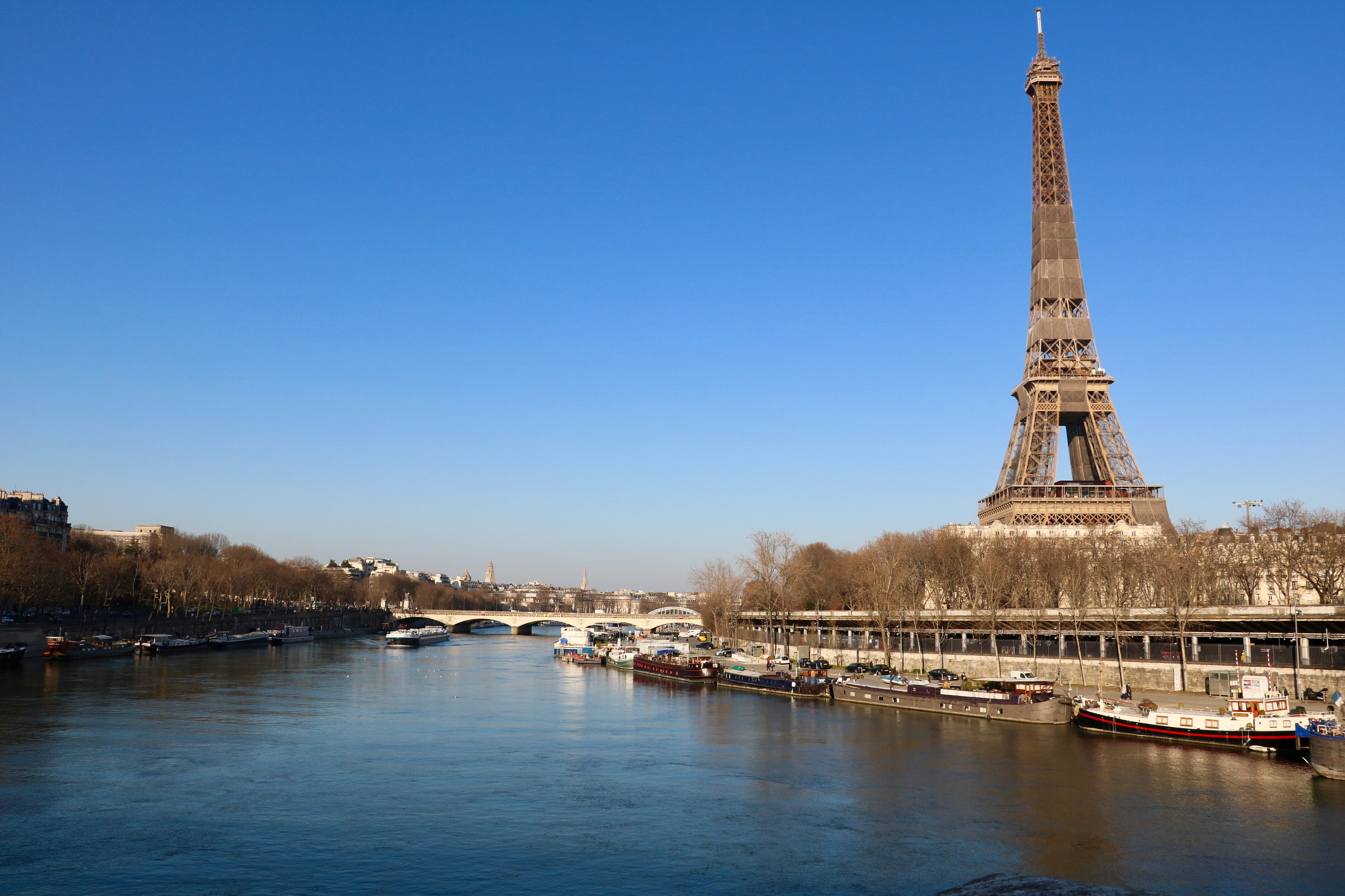 Admire the scenic view of the Seine River