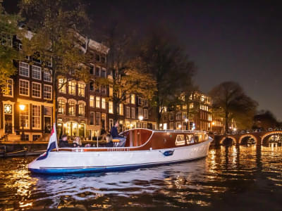 Take in the scenic beauty of the evening in the Amsterdam