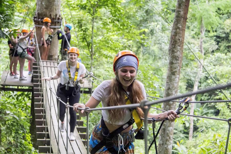 Try hands on Ziplining with your buddies