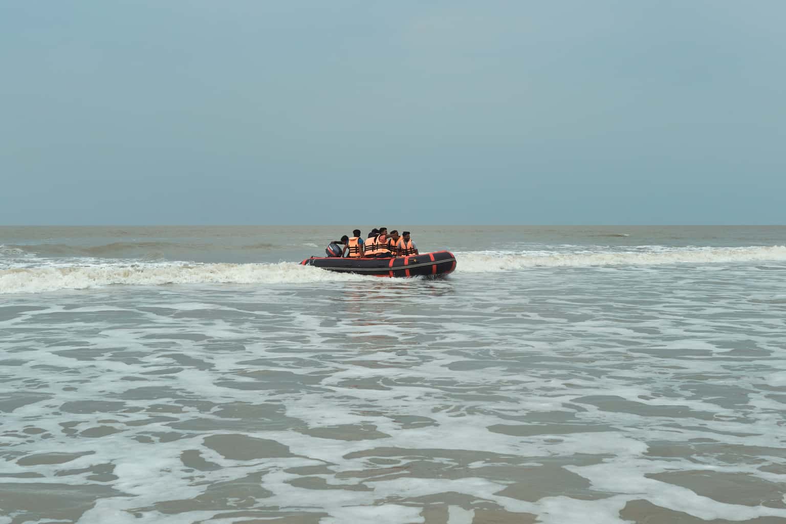Inflatable Speed Boat Ride at Digha Beach, West Bengal