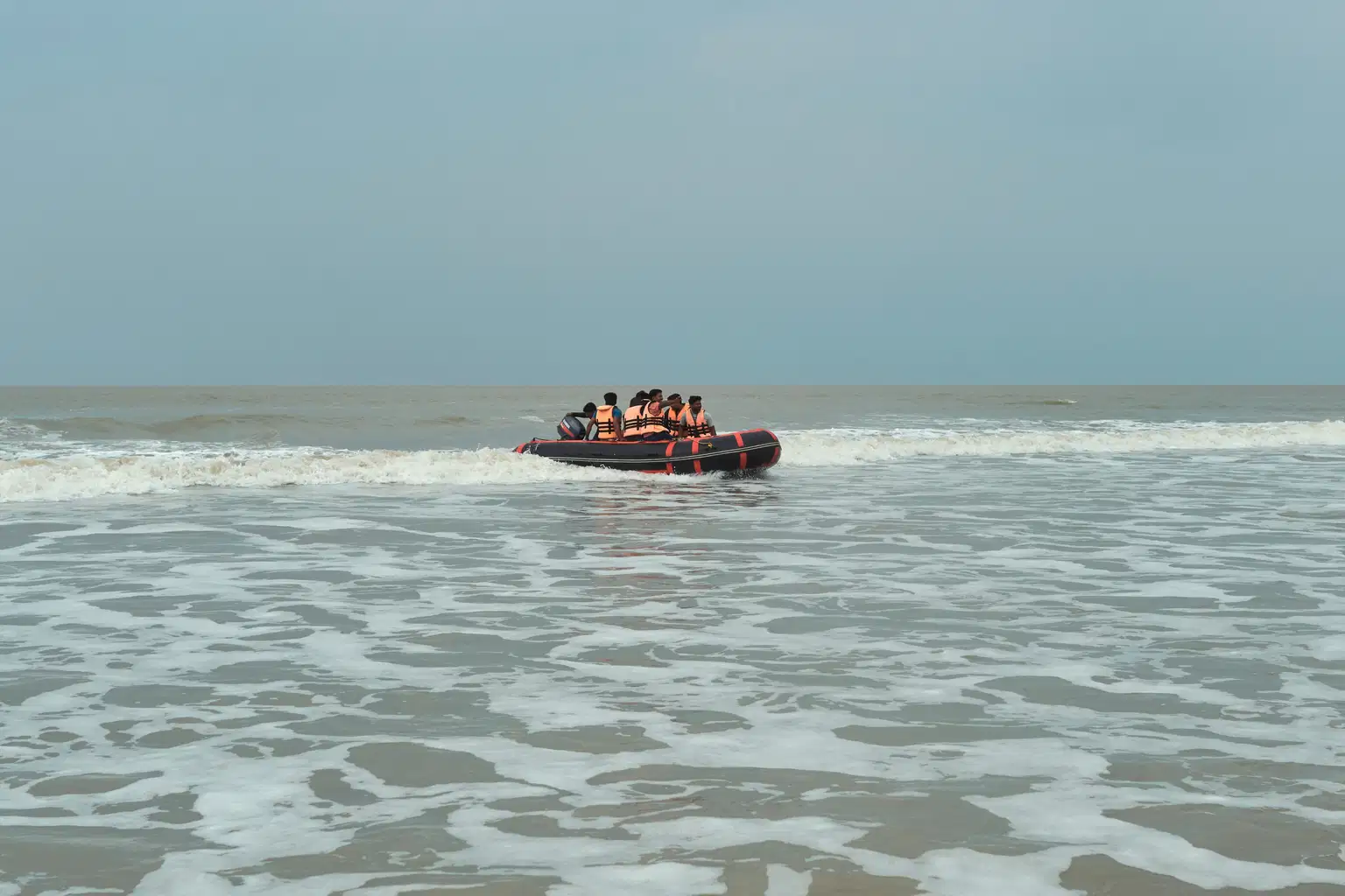 Inflatable Speed Boat Ride at Digha Beach, West Bengal