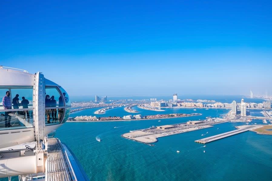 Admire the view of Dubai standing 250m high above the ground