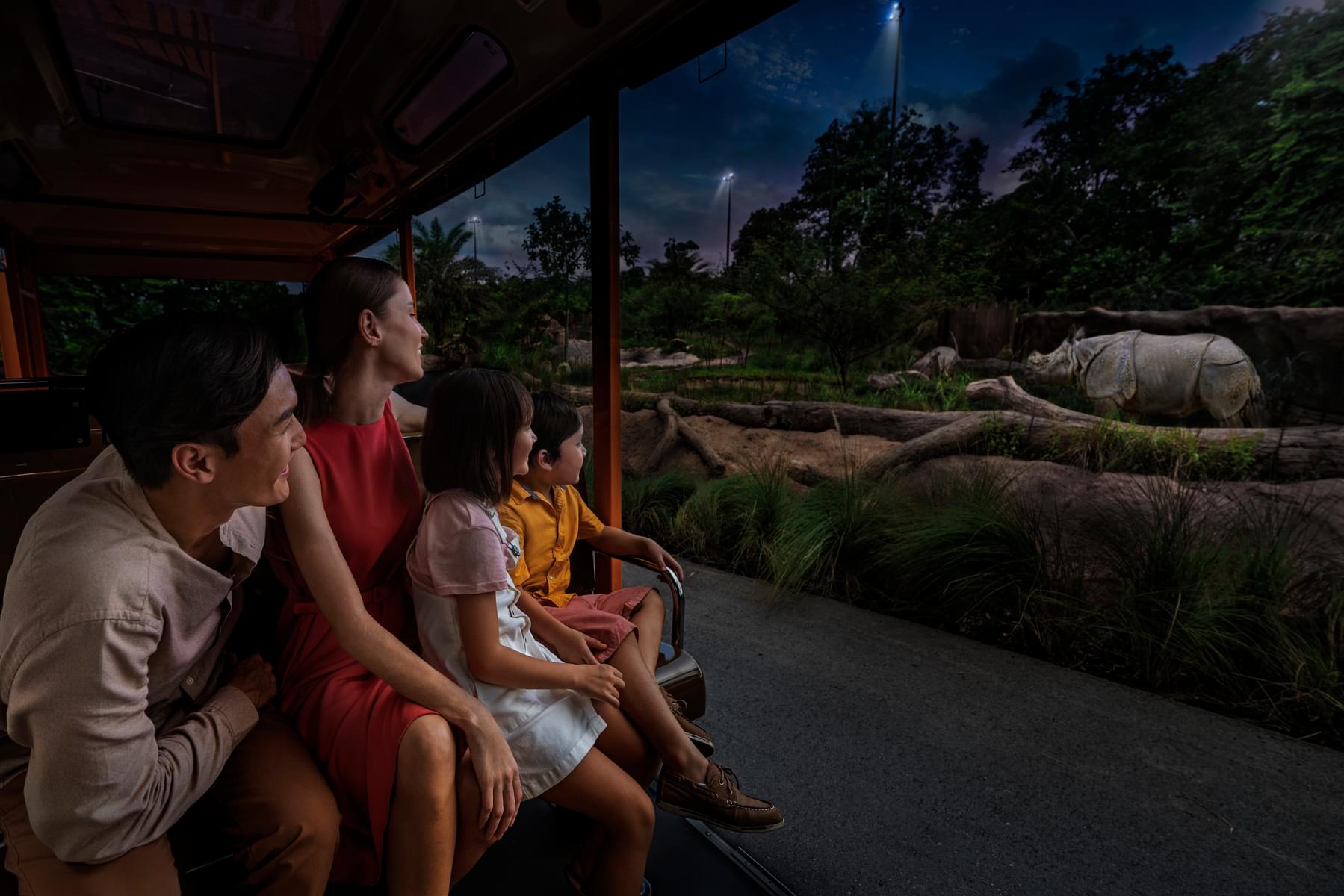 Explore the Singapore Night Safari on guided Tram ride