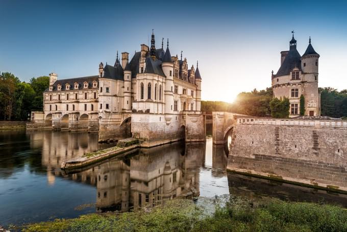 Chateau de Chenonceau at sunset