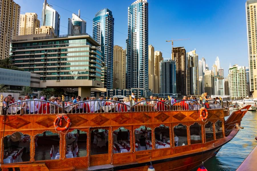 Dhow Cruise Dubai Creek Highlights