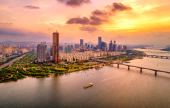 Aerial view of Seoul