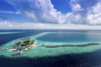 Aerial view of Centara Ras Fushi Resort