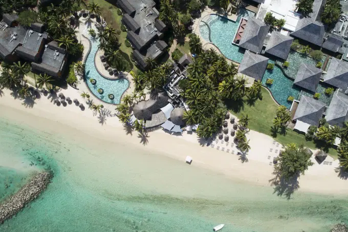 Beautiful aerial views of the resort