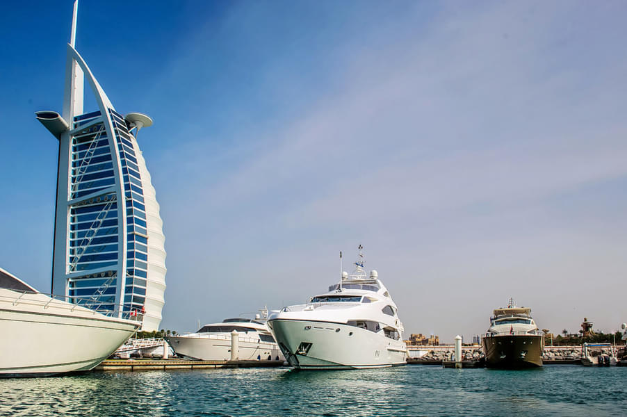 Pass by the Burj Al Arab during Afternoon Yacht Ride Tour