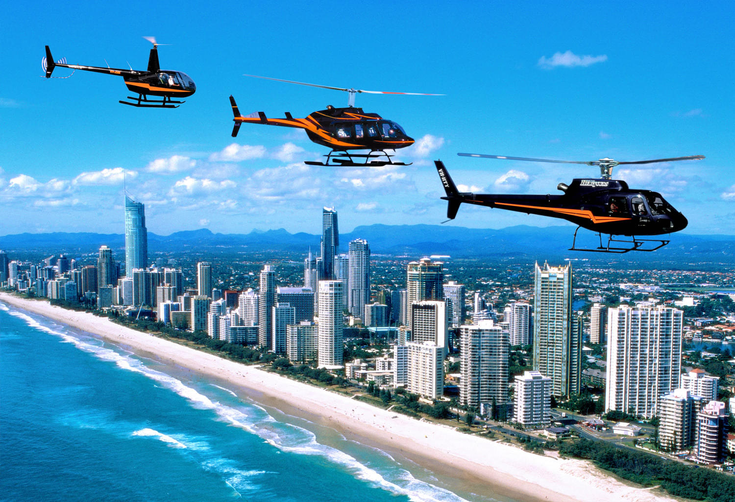 Hop on your helicopter seat and fasten your seat belt to see the Gold Coast from different perspective