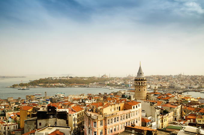 Aerial View of Galata Tower