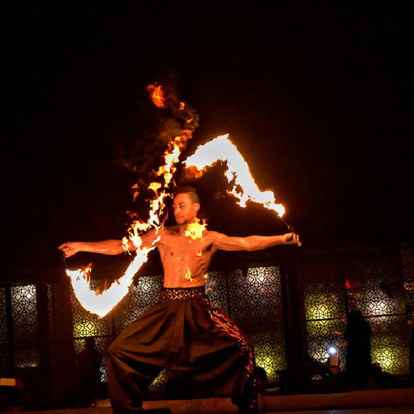 Let the excitement rise to the ultimate skills of our Fire Show