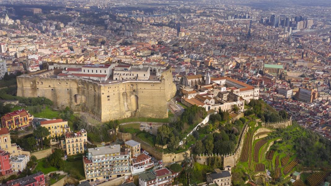 Visit the famous Castel Sant Elmo, a 14th century star-shaped fort in Naples