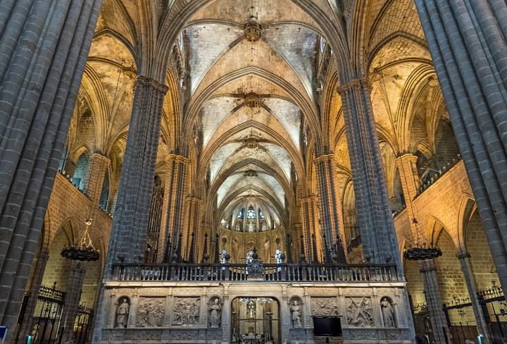 Interior of Cathedral of Barcelona
