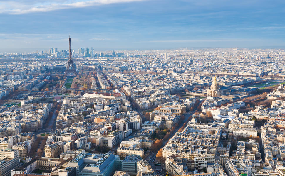 Take in some breathtaking views of the skyline of Paris