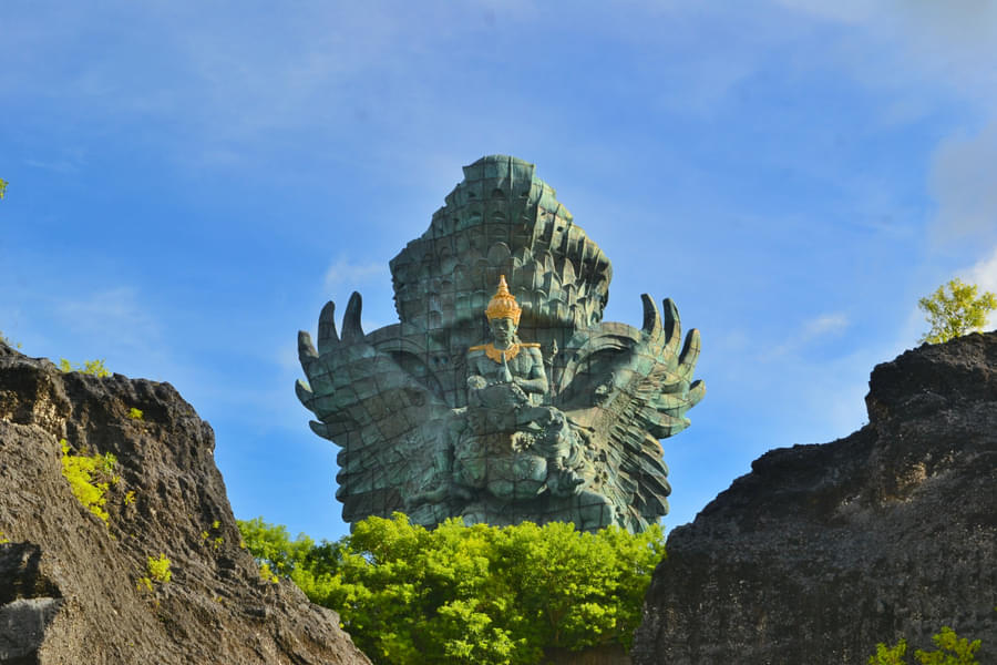 See the 121 meters high Garuda Wisnu Kencana statue