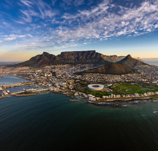 Aerial view of Cape Town