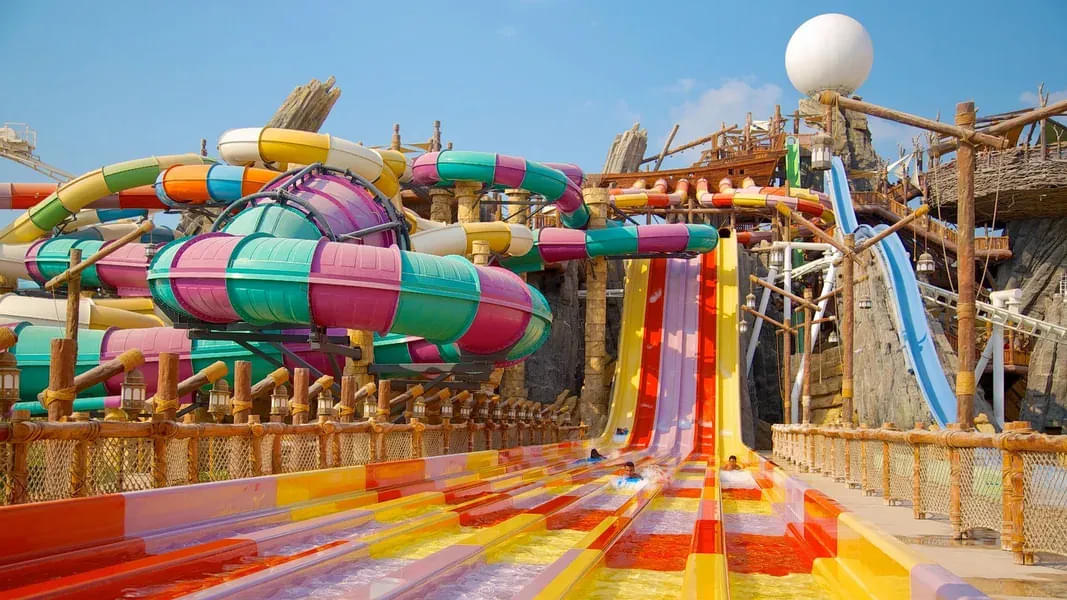 Riding through Yas Waterworld’s exciting attractions