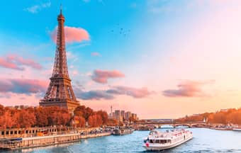 Admire the views of Eiffel Tower and a serene Seine River cruise