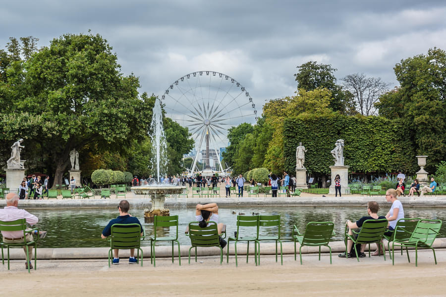 Relax at Tuileries Gardens with amazing views