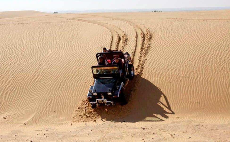 Jeep Safari At Desert In Jaisalmer Image