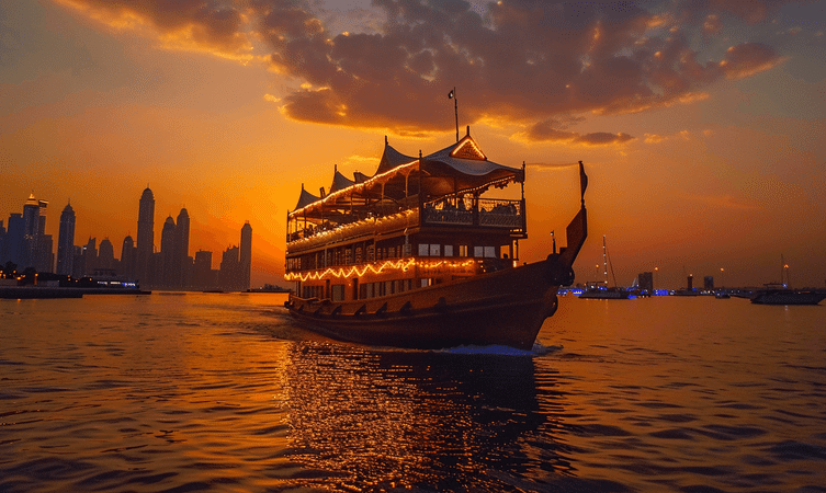 Sunset Marina Dhow Cruise in Dubai