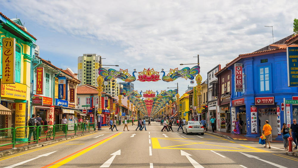 Navigate through the commercial streets of Little India