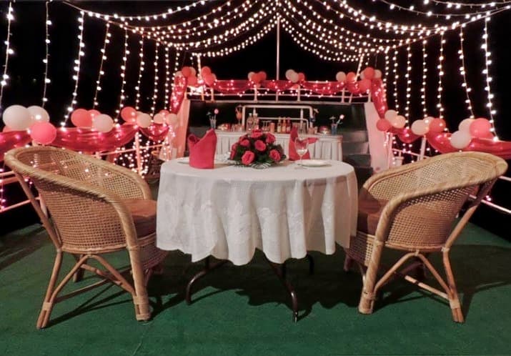 Candle Light Dinner On A Cruise In Guwahati Image