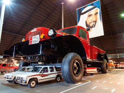 The largest truck with Sheikh Hamad Bin Hamdan's picture.