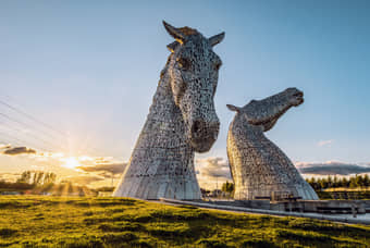 Marvel at the amazing Kelpies Sculpture