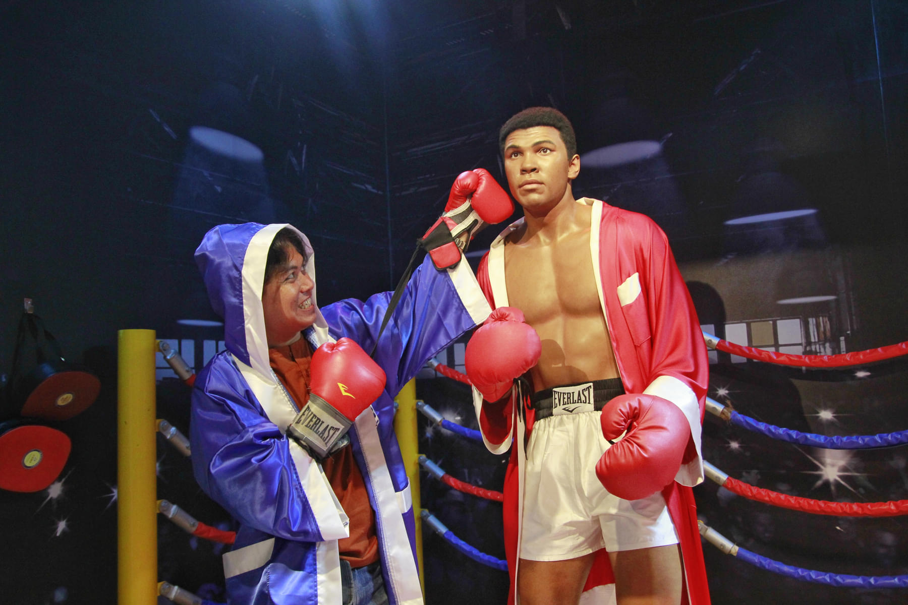 See the wax statue of Muhammad Ali, one of the greatest boxer in America