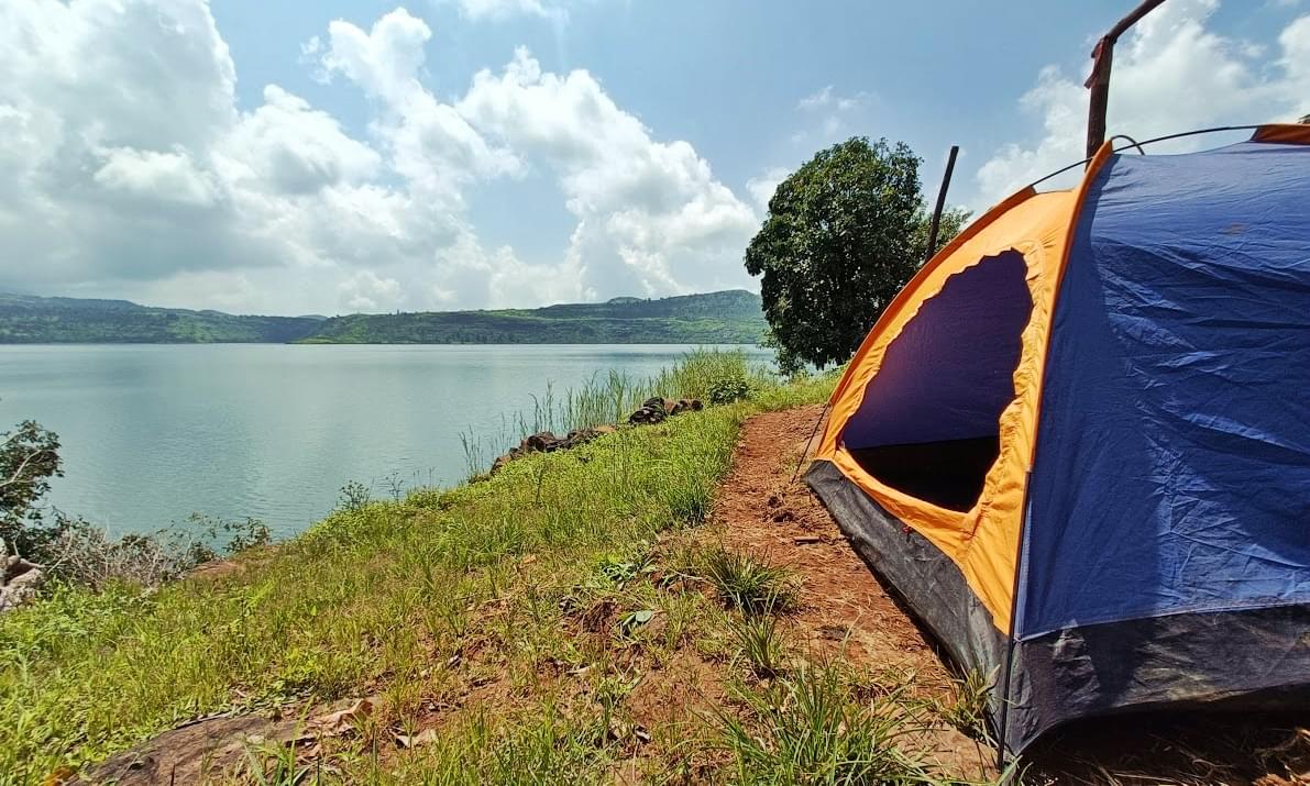 Lake side view from the tent.