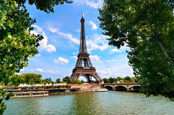 Eiffel Tower View from Seine River