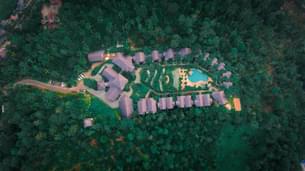 Aerial view of Morickap Resort, Wayanad