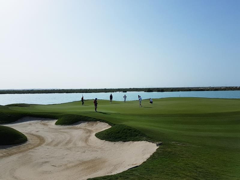 Golfing at the Yas Links Golf