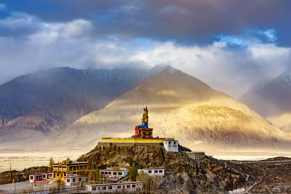 Diskit Gompa is the oldest and largest Buddhist monastery (gompa) in the Nubra Valley of Ladakh