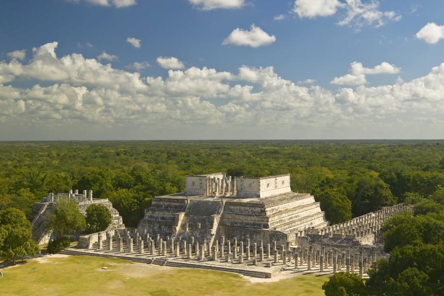 See the ancient Mayan architecture