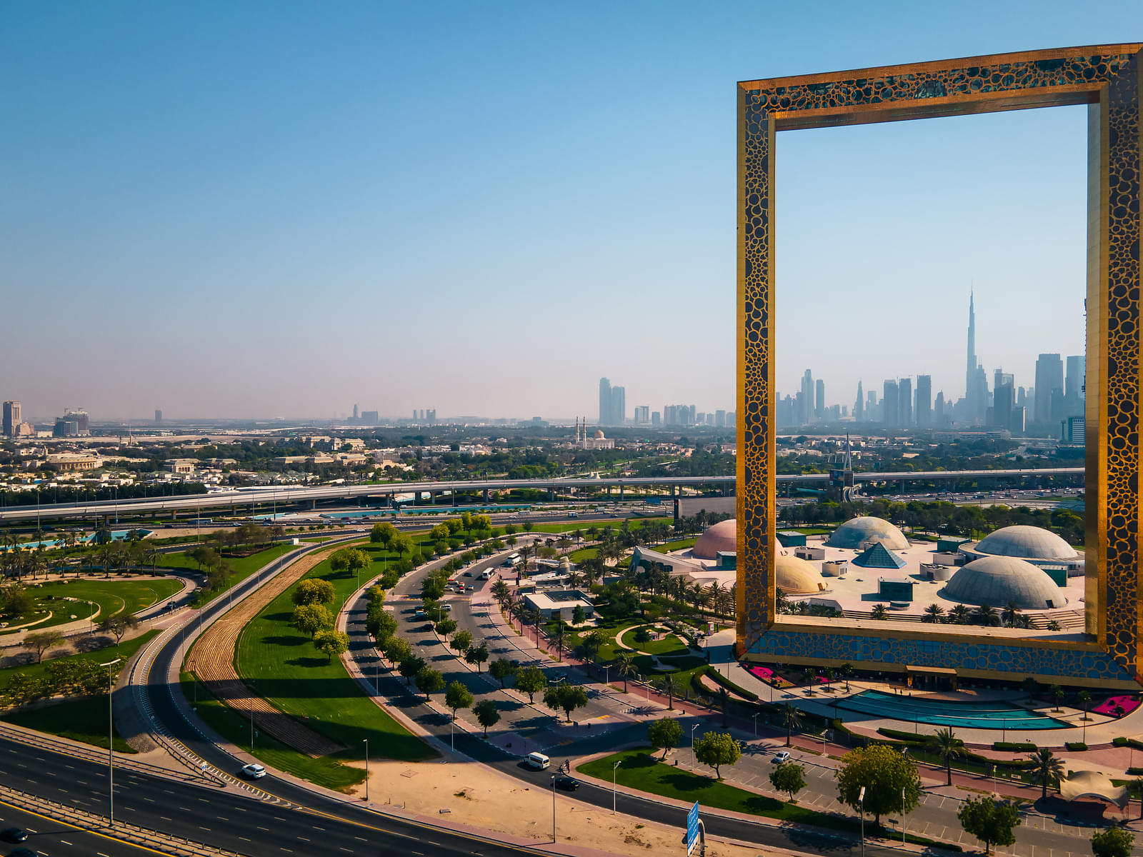A bird's eye view of the iconic Dubai Frame