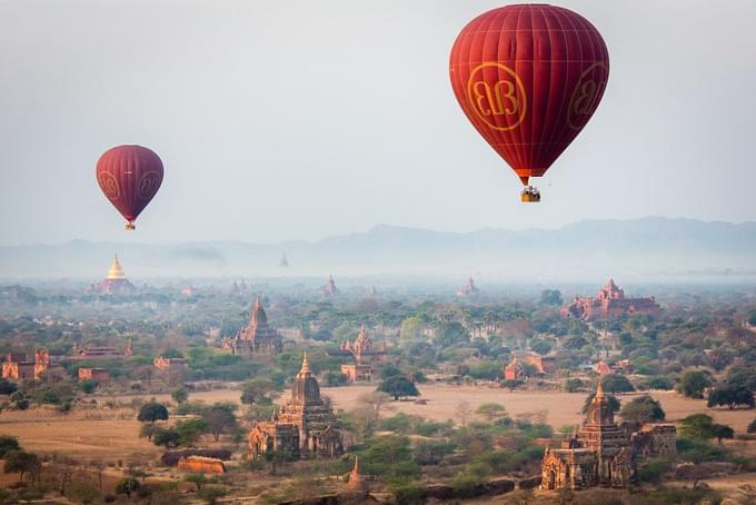 Hot Air Balloon in Myanmar