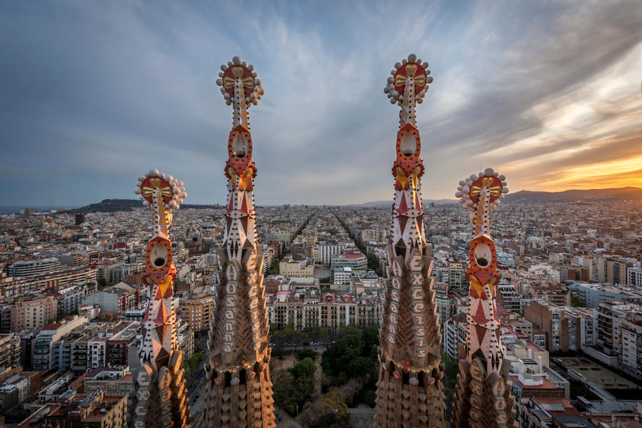 The four towers of Sagrada Familia