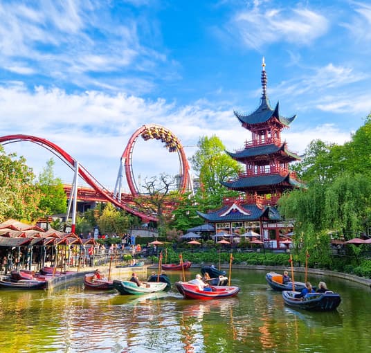Stunning view of Tivoli Gardens, Stockholm