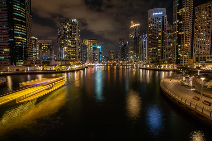 Stunning views from the Dubai Marina Yacht Dinner Cruise