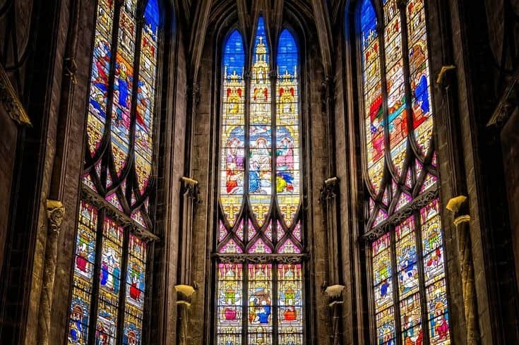 Look at the Stained Glass Windows