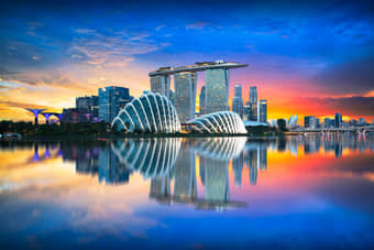Singapore cityscape at dusk