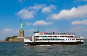 Board on your sightseeing cruise to get a close look at the Statue of Liberty