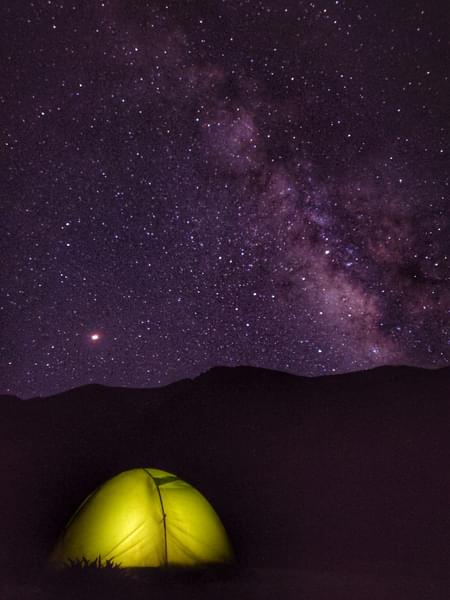 Get mesmerized by the star lit sky while camping away from the hustle and bustle of city life